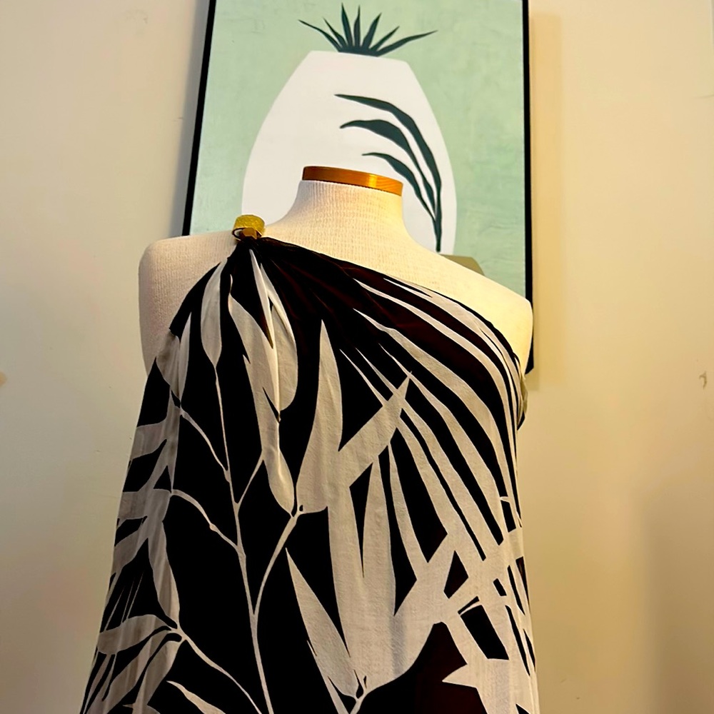 Tropical Milly of New York asymmetrical silk dress